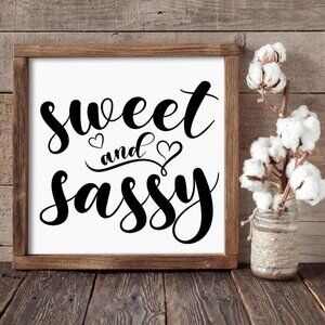 Sweet and Sassy Hand-crafted sign